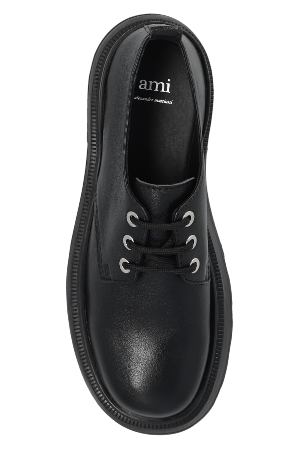 SchaferandweinerShops Canada Black Leather Derby shoes Ami Alexandre Mattiussi The shoe itself is being renamed after 25 years